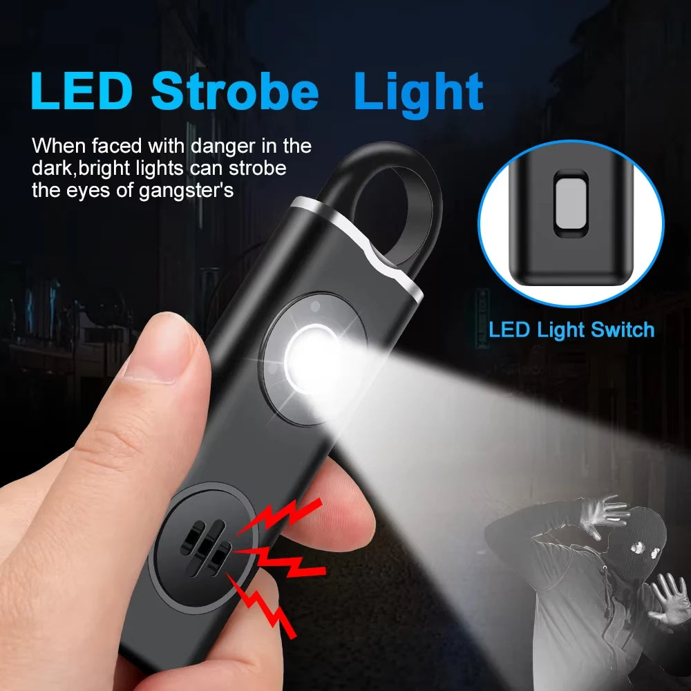 Green Trout Ventures Personal Safety Siren Alarm 130dB Siren Strobe Self Defense Alarm for Women, Kids, Elderly Anti Robbery Call for Help