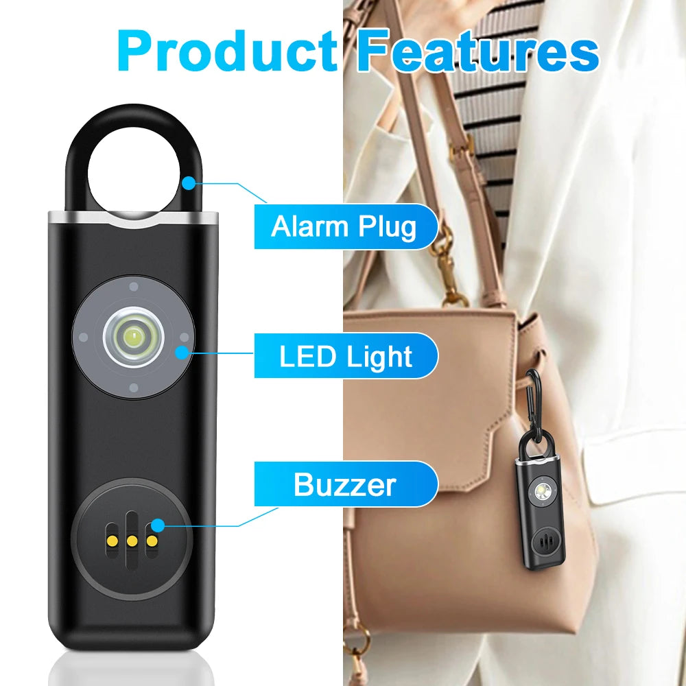 Green Trout Ventures Personal Safety Siren Alarm 130dB Siren Strobe Self Defense Alarm for Women, Kids, Elderly Anti Robbery Call for Help